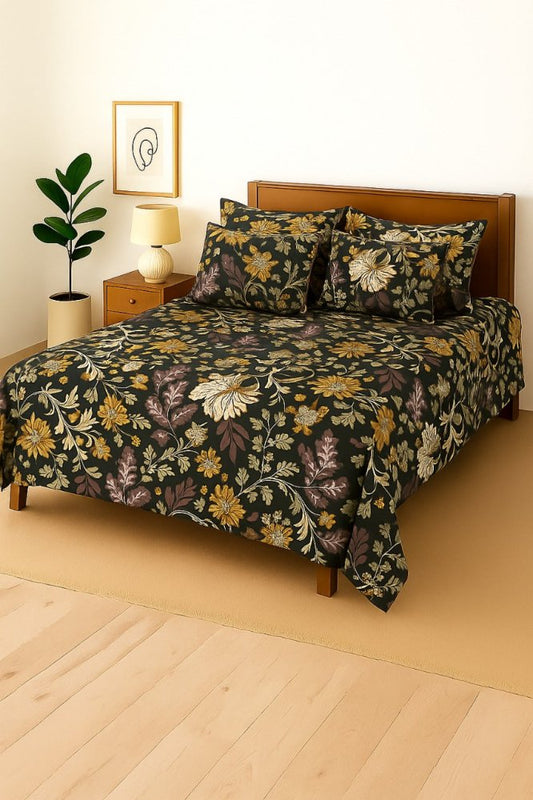FOREST PATTA - Bedsheet With 4 Pillow Covers - Zaraish.com