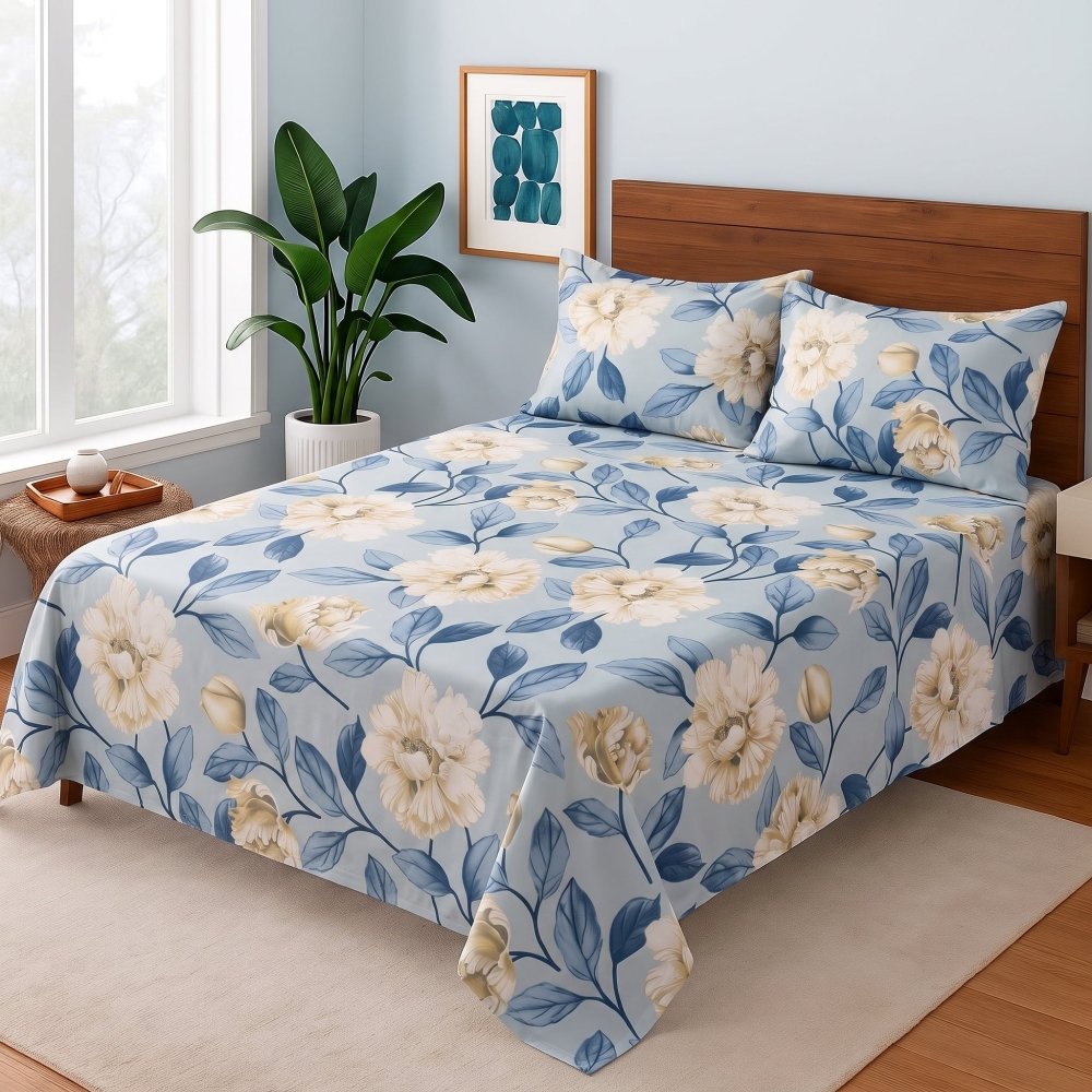 Frosty Peony - Bedsheet Set - Zaraish.com