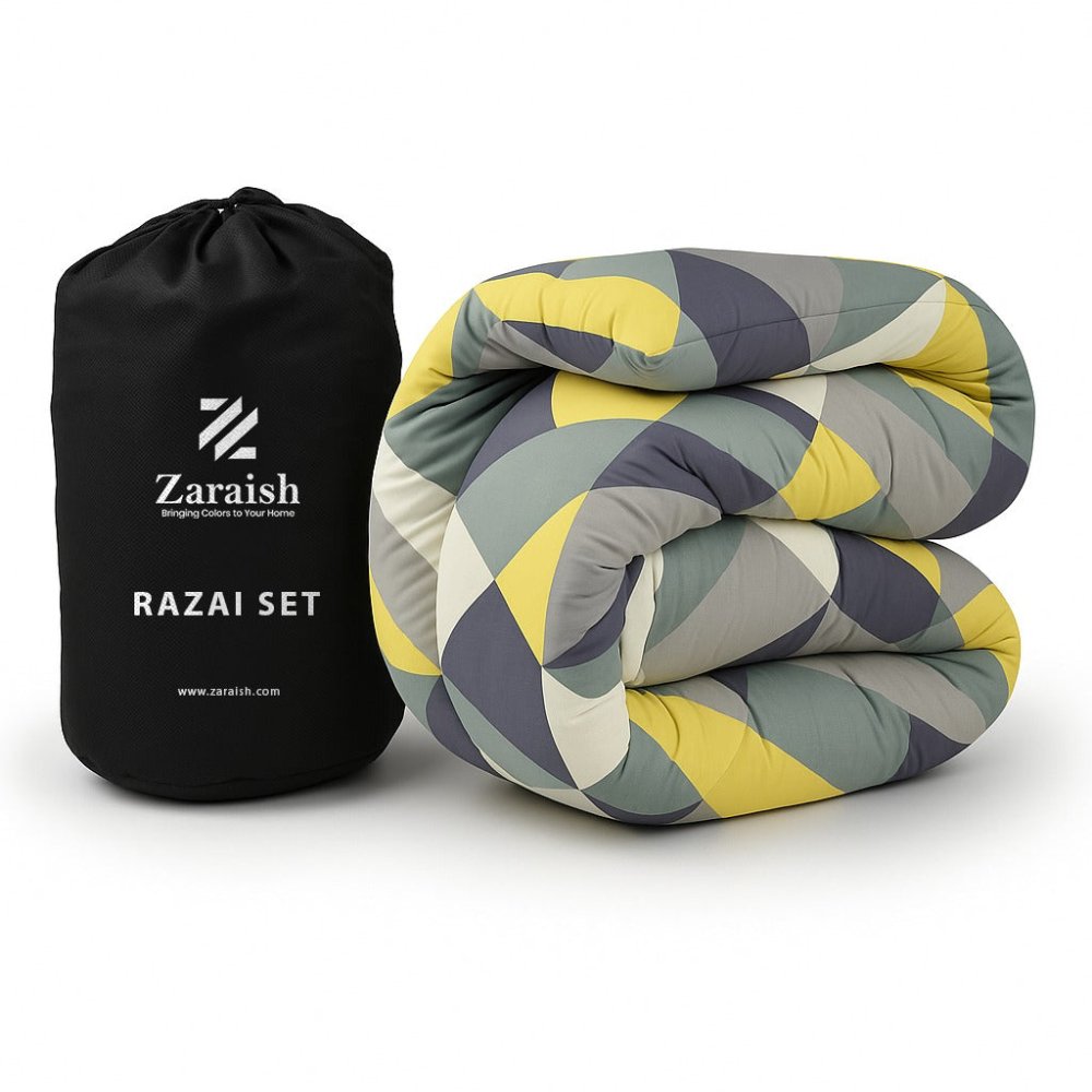 GEOMETRICAL - WINTER RAZAI Set (HEAVY FILLING) - Zaraish.com
