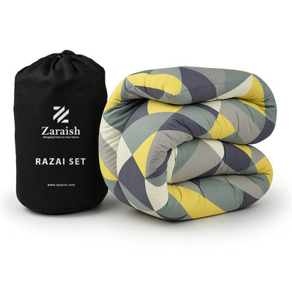 GEOMETRICAL - WINTER RAZAI Set (HEAVY FILLING) - Zaraish.com