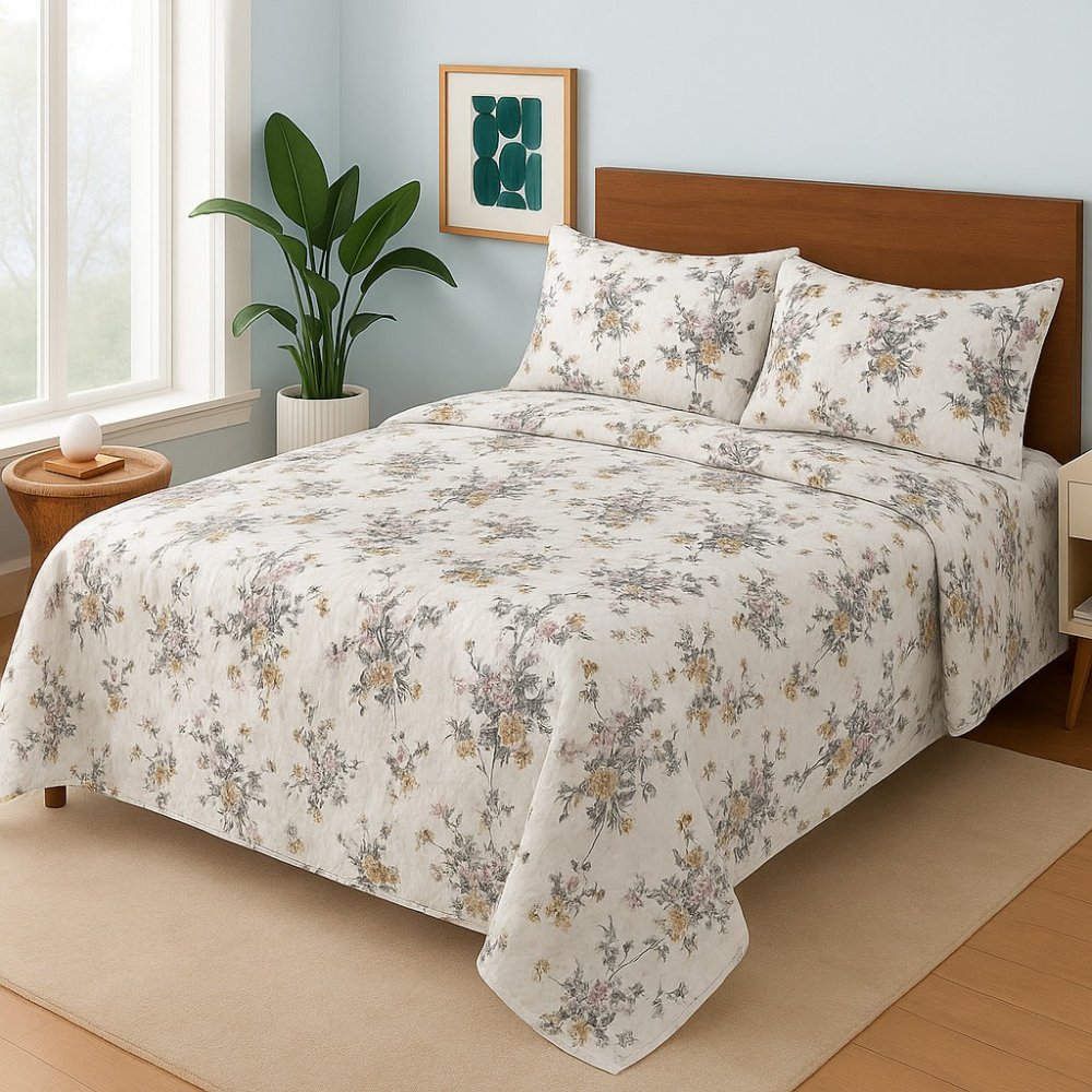 GOLD LEAVES - Bedsheet Set - Zaraish.com