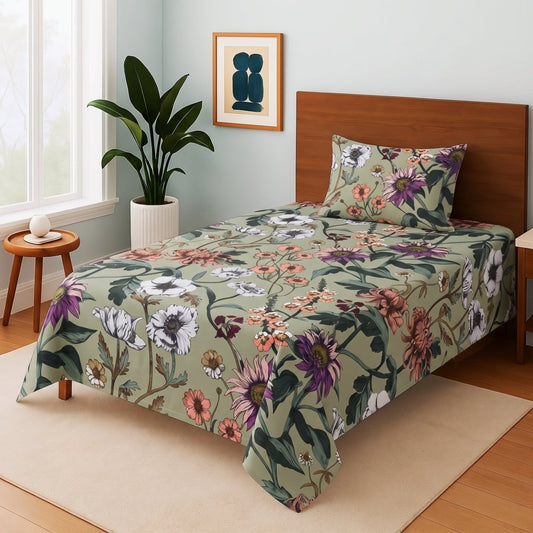 Green Forest - Single Bedsheet Set - Zaraish.com