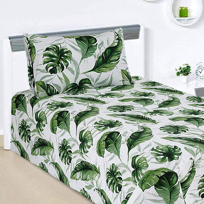 Green Leaves - Single Bedsheet Set - Zaraish.com