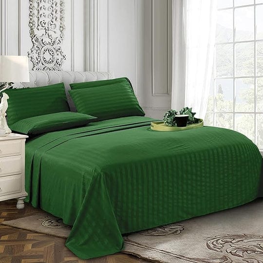 Green Stripe - Bedsheet Set - Zaraish.com
