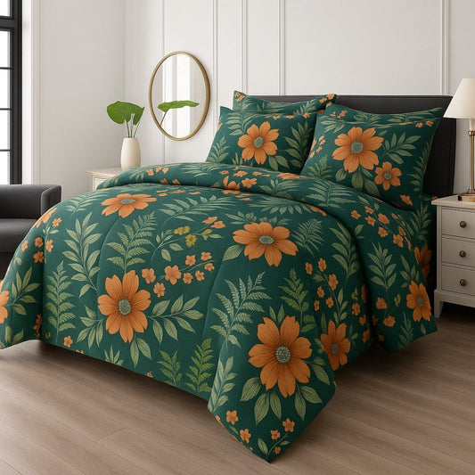 GREEN TULIP - WINTER RAZAI Set (HEAVY FILLING) - Zaraish.com