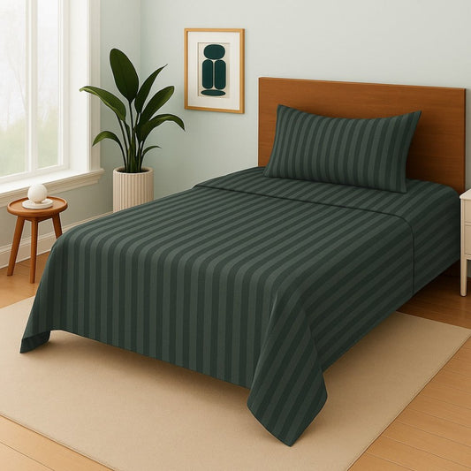 Grey Stripe - Single Bedsheet Set - Zaraish.com