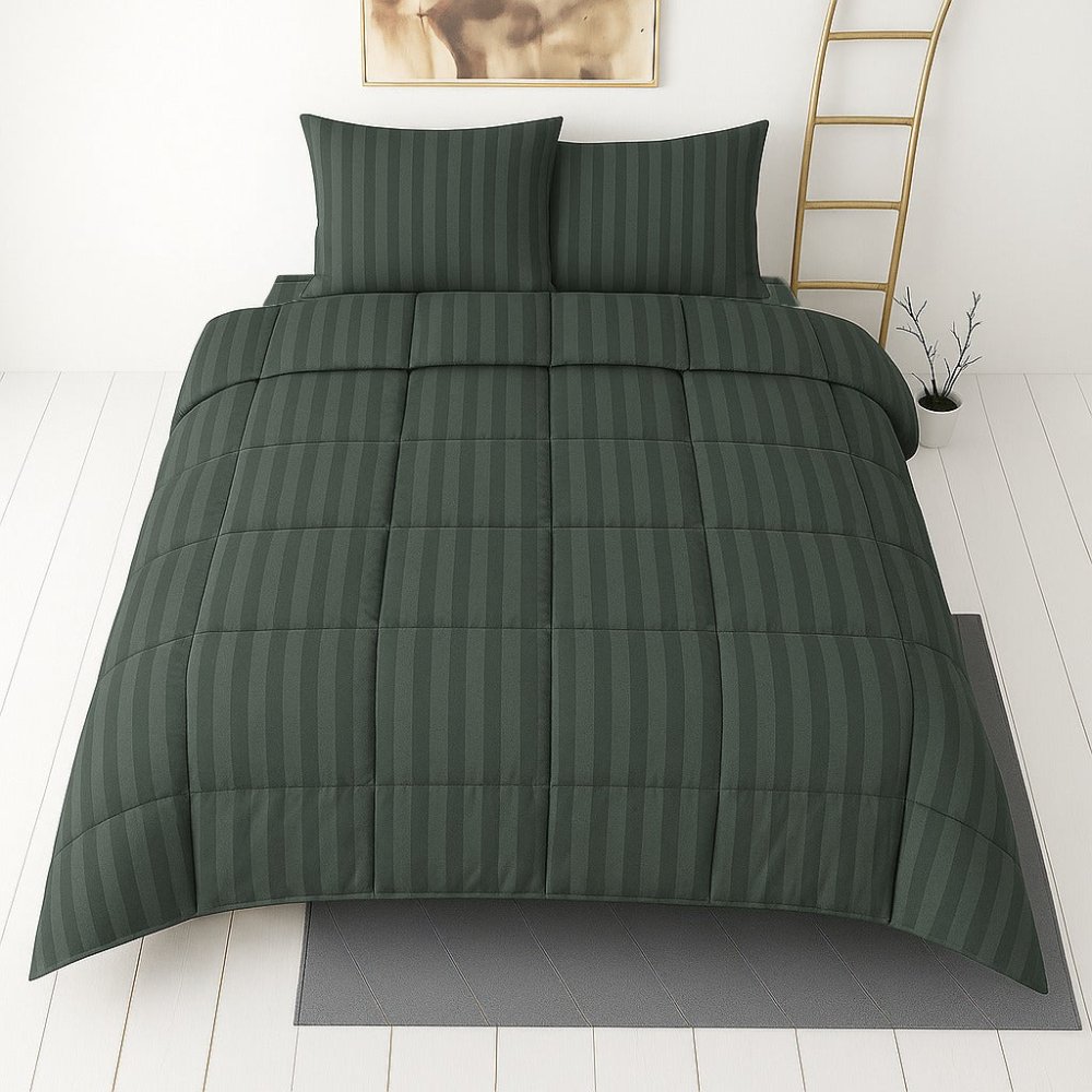 Grey Stripe - Single Razai Set - Zaraish.com