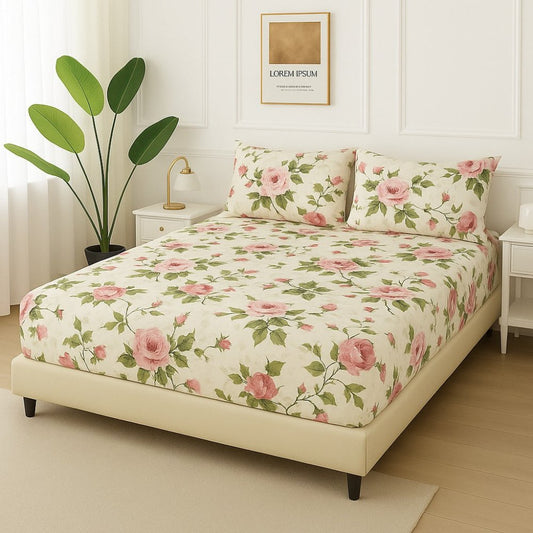 HOBISCUS - Fitted Bedsheet Set - Zaraish.com