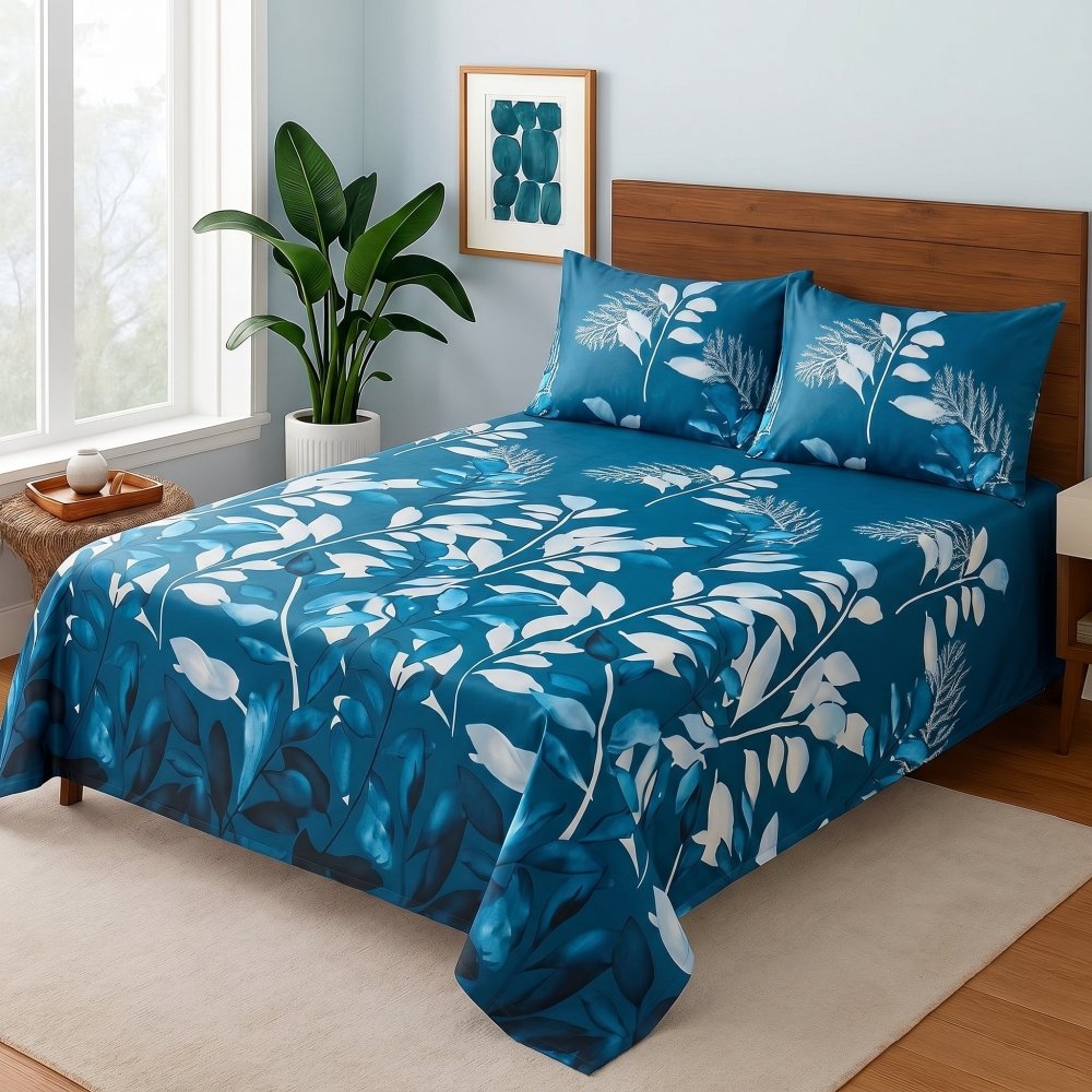 Indigo Willow - Bedsheet Set - Zaraish.com