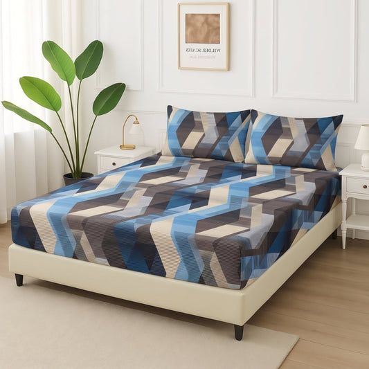 Kinetic Wave - Fitted Bedsheet Set - Zaraish.com