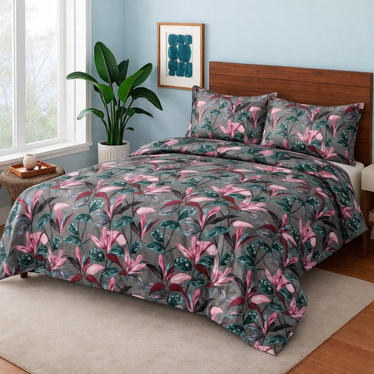 Lavender Lilies - Bedsheet Set - Zaraish.com