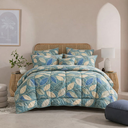 Leaf Haven - 6pcs Premium Comforter Set - Zaraish.com