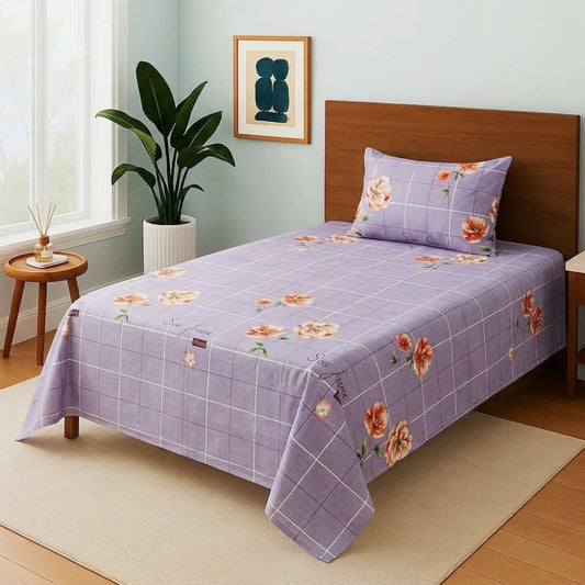 Lilac Lattice Tapestry - Single Bedsheet Set - Zaraish.com