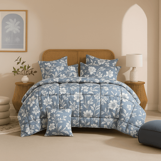 Lotus - 6pcs Premium Comforter Set - Zaraish.com