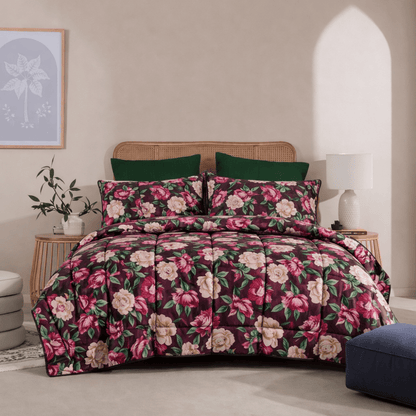 Majestic Leaves - 7pcs PREMIUM Summer Comforter Set (Light Filling) - Zaraish.com
