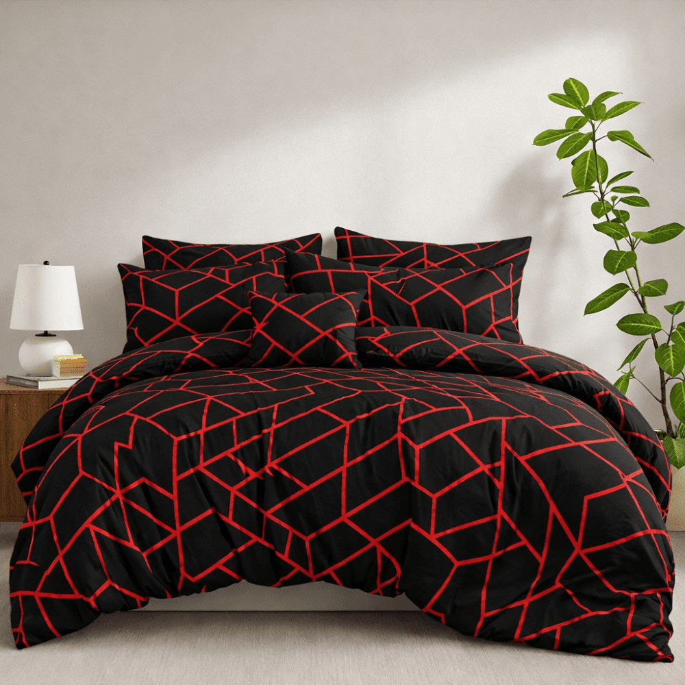 MARO CHECK - 6pcs Duvet Cover Set (Without Filling) - Zaraish.com