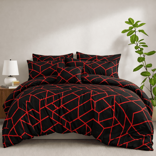 MARO CHECK - 6pcs Duvet Cover Set (Without Filling) - Zaraish.com