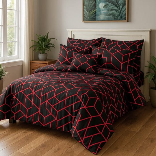 MARO CHECK - 8pcs Summer Comforter Set (Light Filling) - Zaraish.com