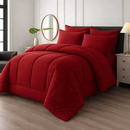 Maroon Plain - WINTER RAZAI Set (HEAVY FILLING) - Zaraish.com