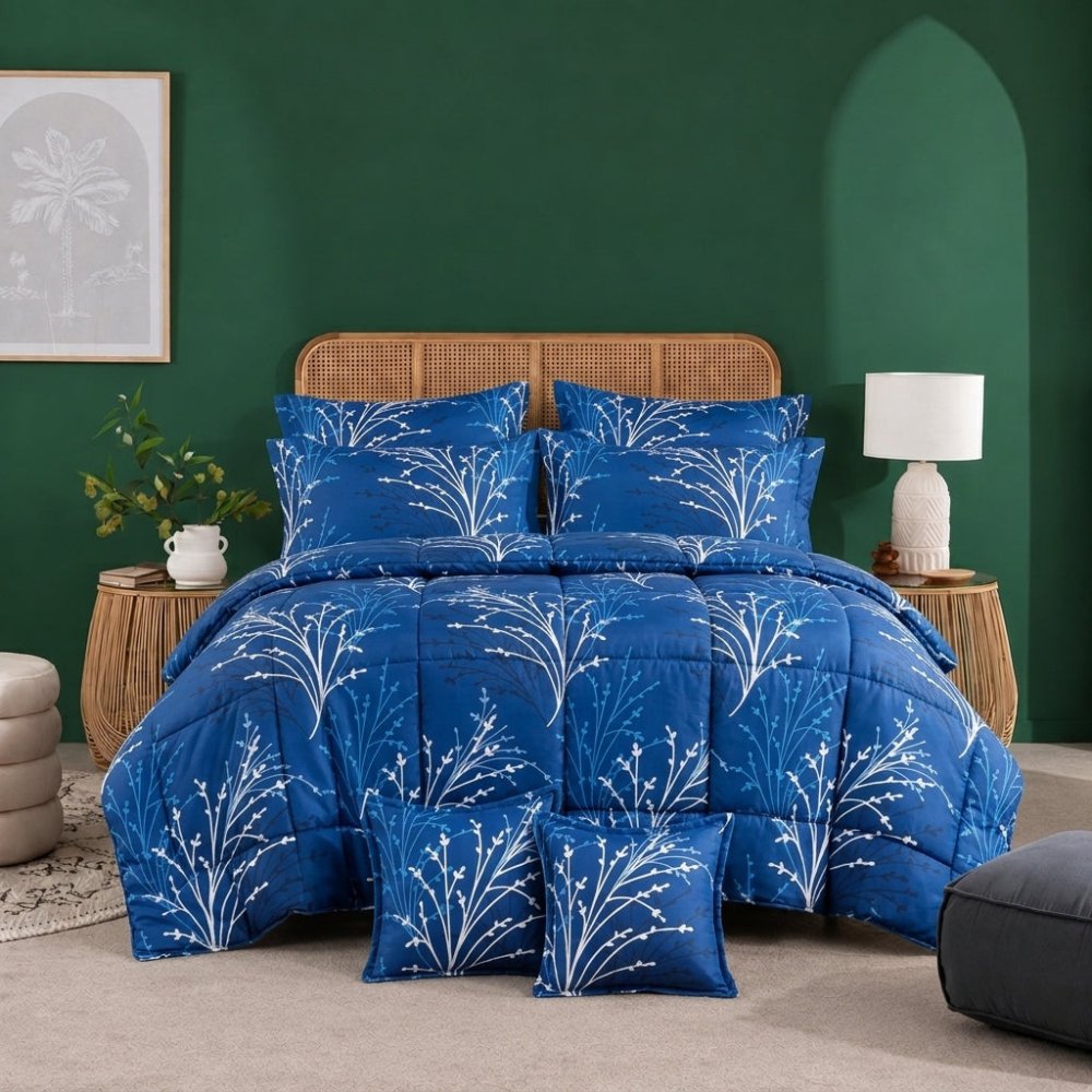 Midnight Coral - 8pcs Premium Comforter Set - Zaraish.com