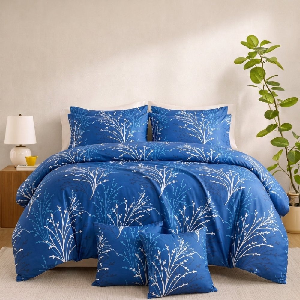 Midnight Coral - 8pcs Quilt Cover Set (Without Filling) - Zaraish.com