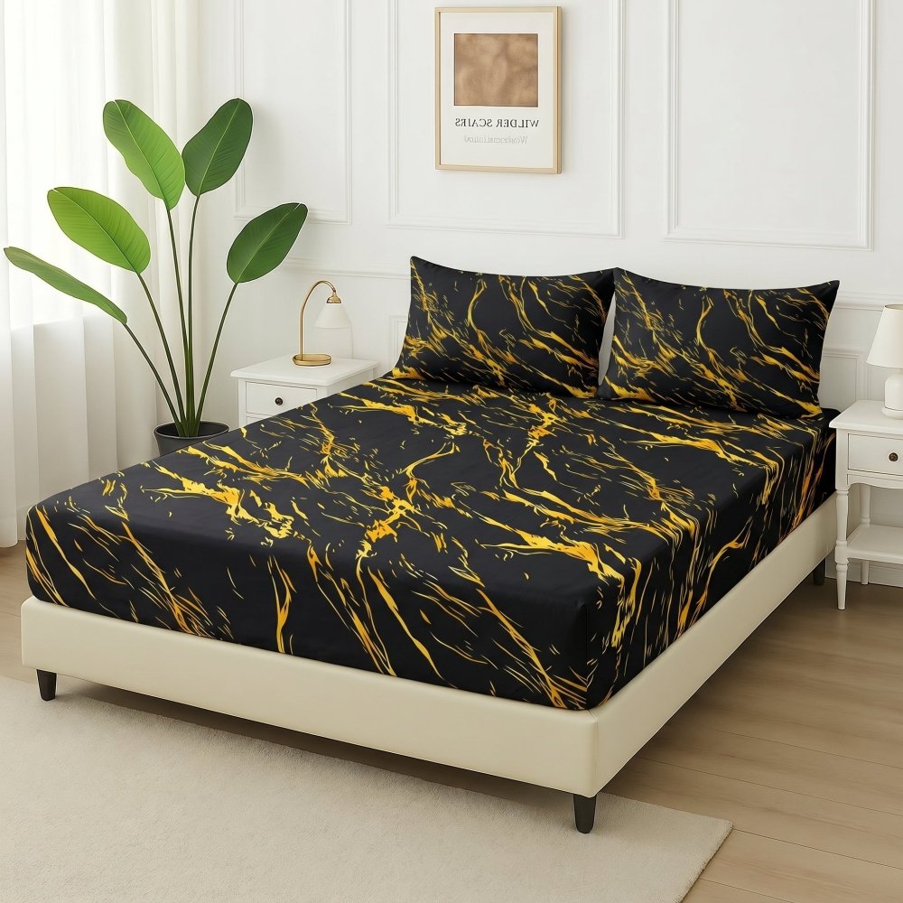Midnight Vein - Fitted Bedsheet Set - Zaraish.com