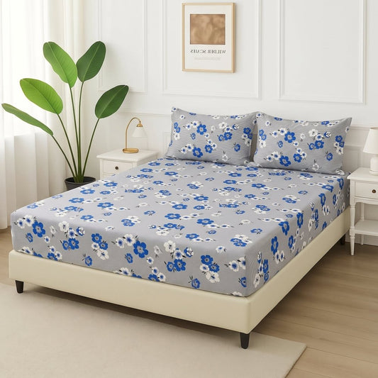 Misty Cornflower - Fitted Bedsheet Set - Zaraish.com