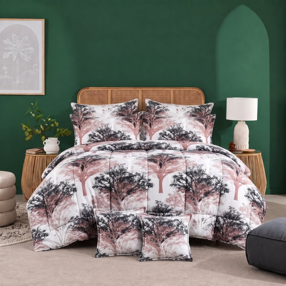 Monochrome Forest - 8pcs Premium Comforter Set - Zaraish.com