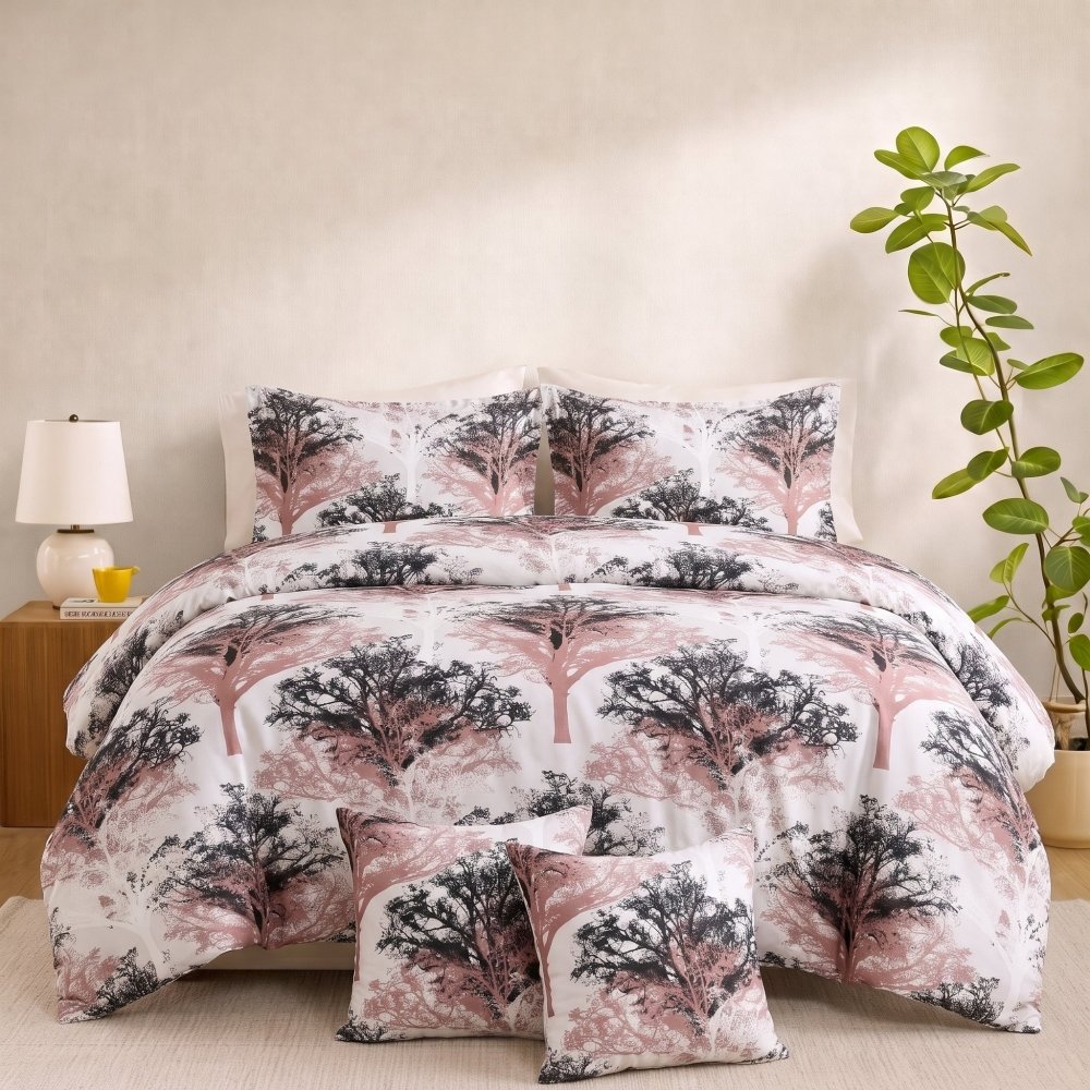 Monochrome Forest - 8pcs Quilt Cover Set (Without Filling) - Zaraish.com