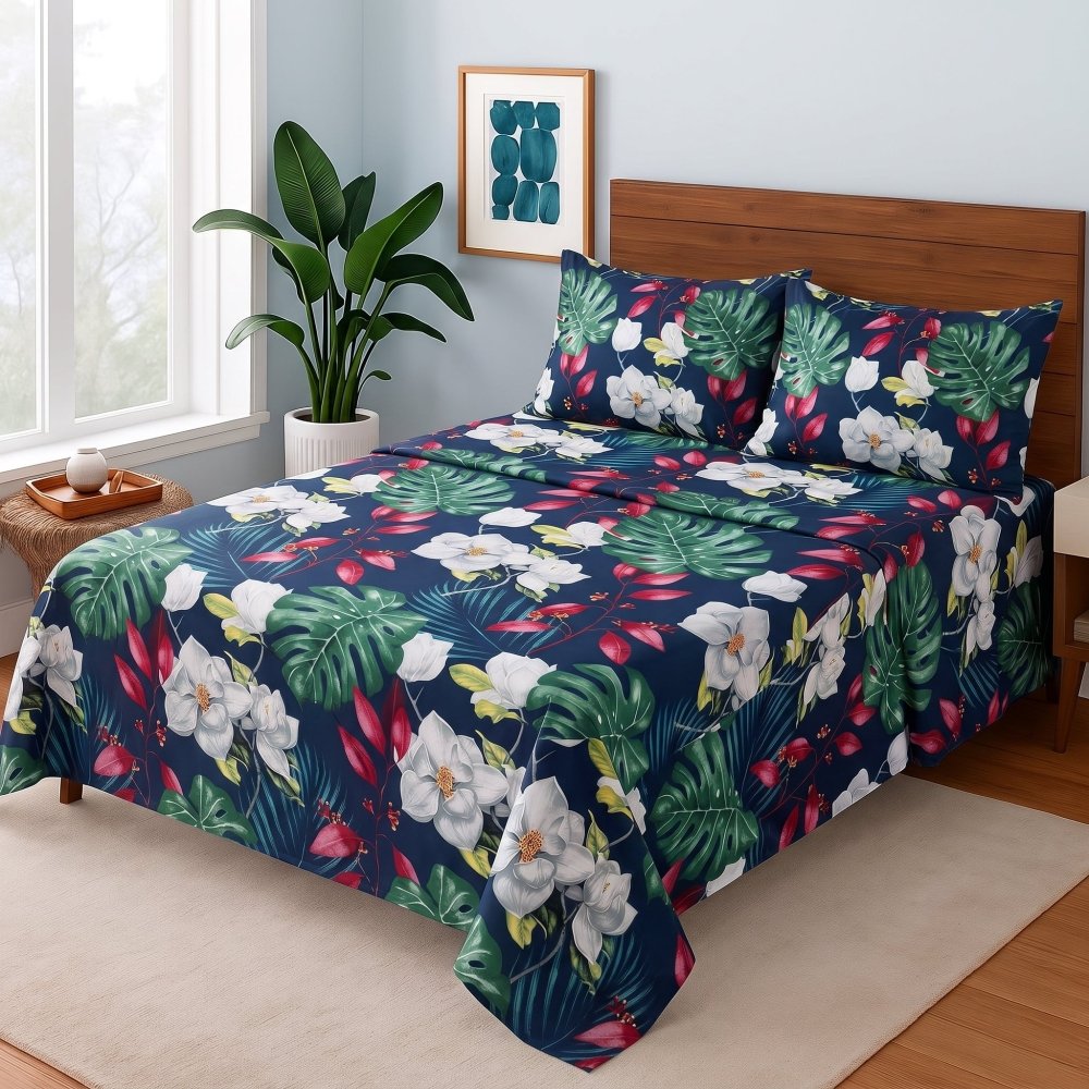 Moonlit Flora - Bedsheet Set - Zaraish.com