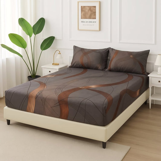 MULTI LINES -Fitted Bedsheet Set - Zaraish.com