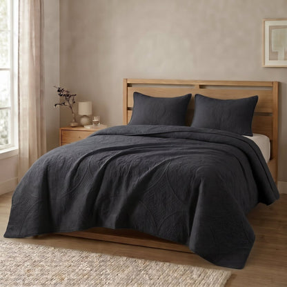 MULTI LINES Grey Bedspread - 6 Pcs - Zaraish.com