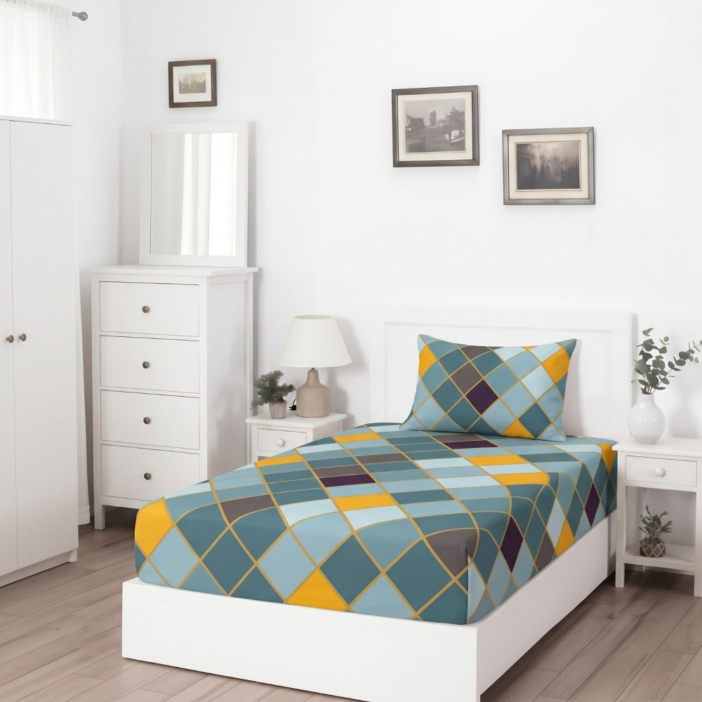 Multiple Box - SINGLE Fitted Bedsheet Set - Zaraish.com