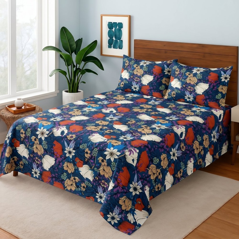 Ocean Bloom - Bedsheet Set - Zaraish.com