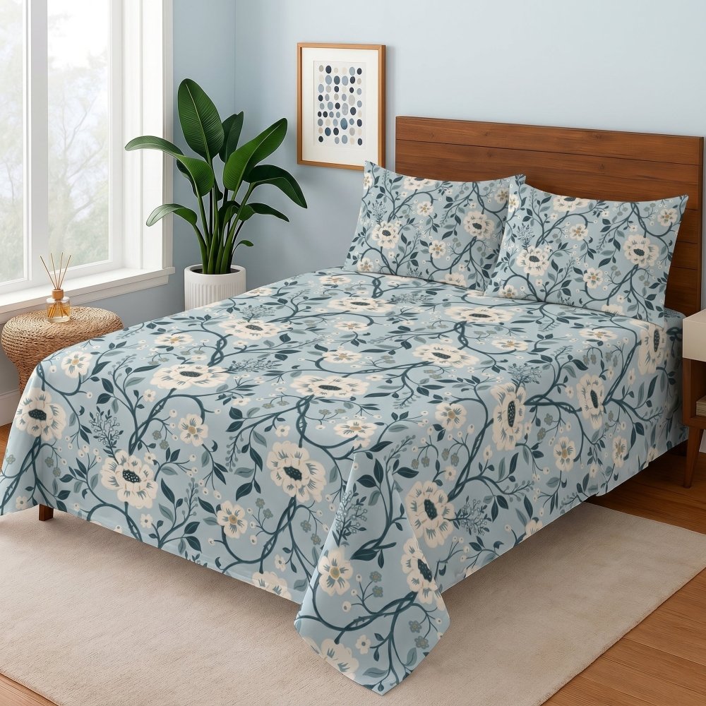 Ocean Mist Vine - Bedsheet Set - Zaraish.com