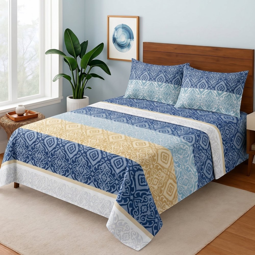 Oceania Damask - Bedsheet Set - Zaraish.com