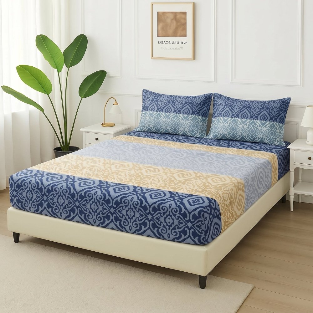 Oceania Damask - Fitted Bedsheet Set - Zaraish.com