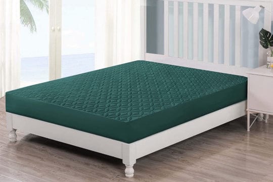 Quilted Waterproof Mattress Protector - Green - Zaraish.com