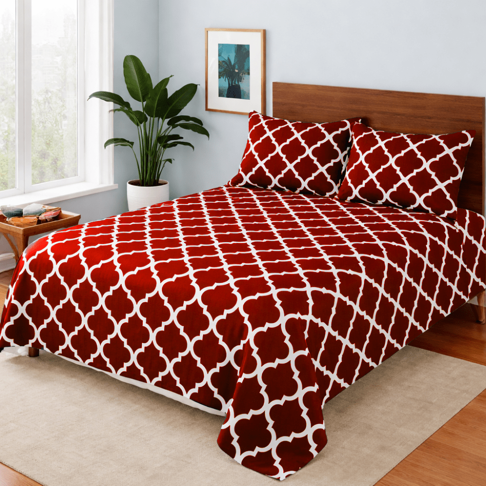 Red Check - Bedsheet Set - Zaraish.com