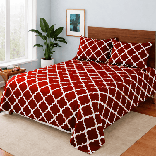 Red Check - Bedsheet Set - Zaraish.com