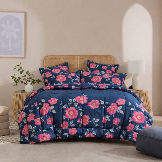 Red Lilies - 6pcs Premium Comforter Set - Zaraish.com