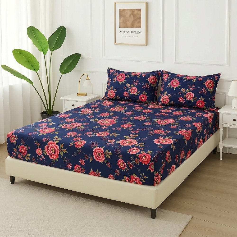 Red Roses - Fitted Bedsheet Set - Zaraish.com