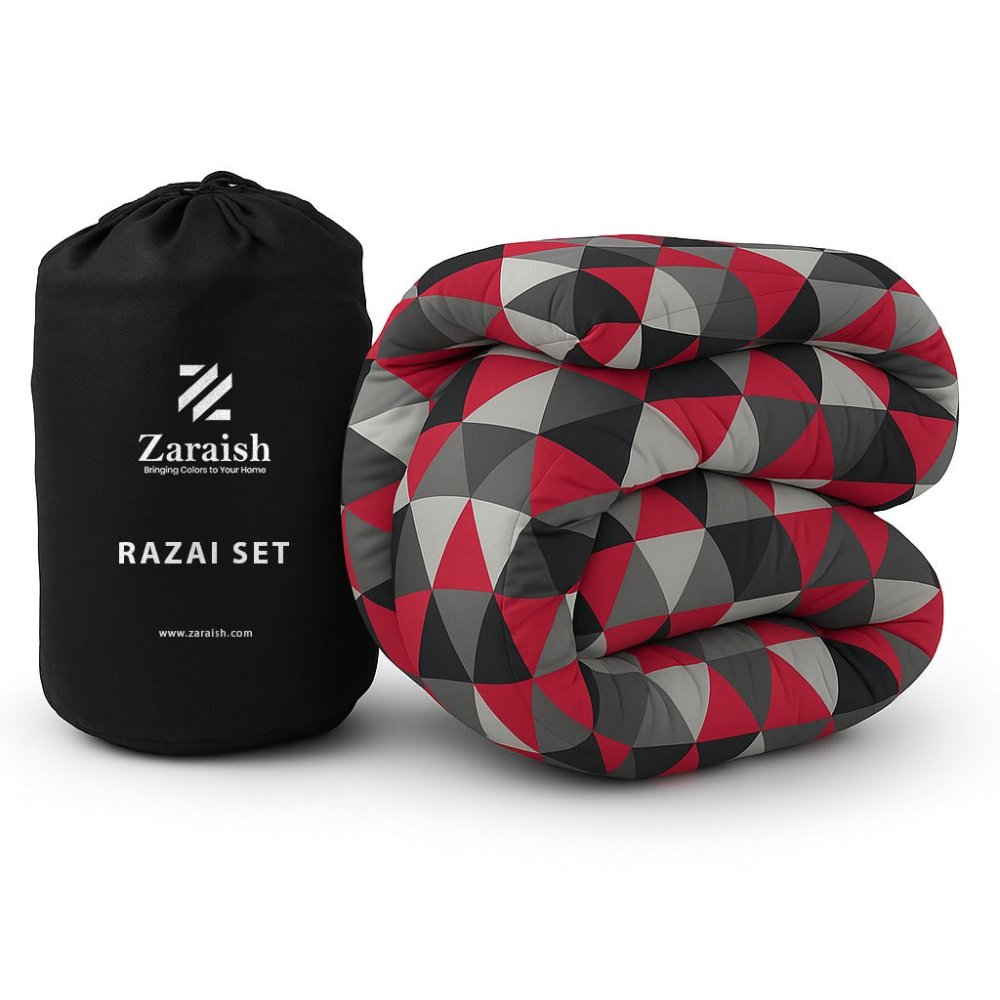 RED TUKRI - WINTER RAZAI Set (HEAVY FILLING) - Zaraish.com