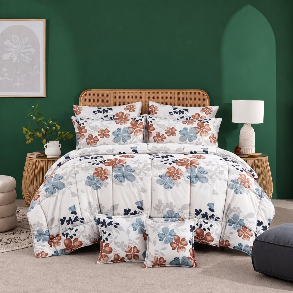 Rusty Sky Garden - 8pcs Premium Comforter Set - Zaraish.com