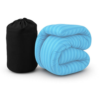 Sky Blue Stripe - WINTER RAZAI Set (HEAVY FILLING) - Zaraish.com