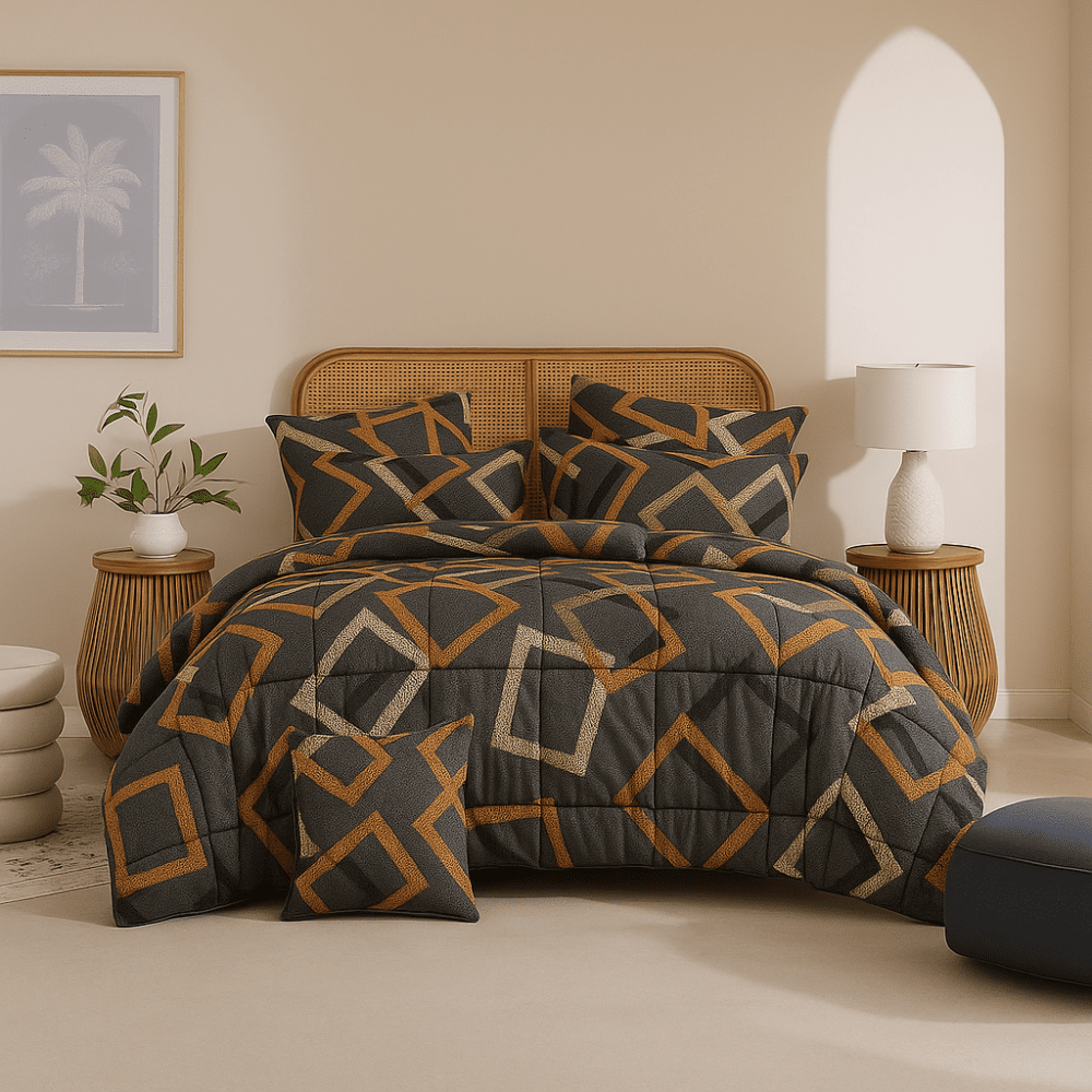 Sqaure - 6pcs Premium Comforter Set - Zaraish.com