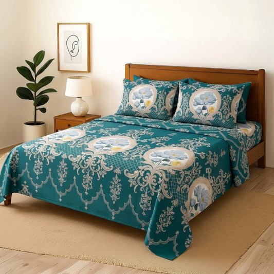 Taj - Bedsheet With 4 Pillow Covers - Zaraish.com