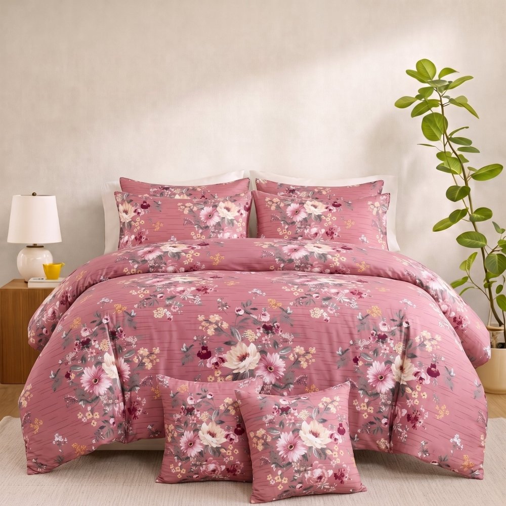TEA FLOWER - 8pcs Quilt Cover Set (Without Filling) - Zaraish.com
