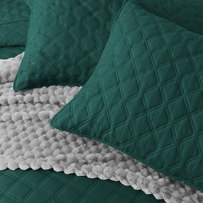 3PCS BEDSPREAD Set (Light Filling) -TEAL