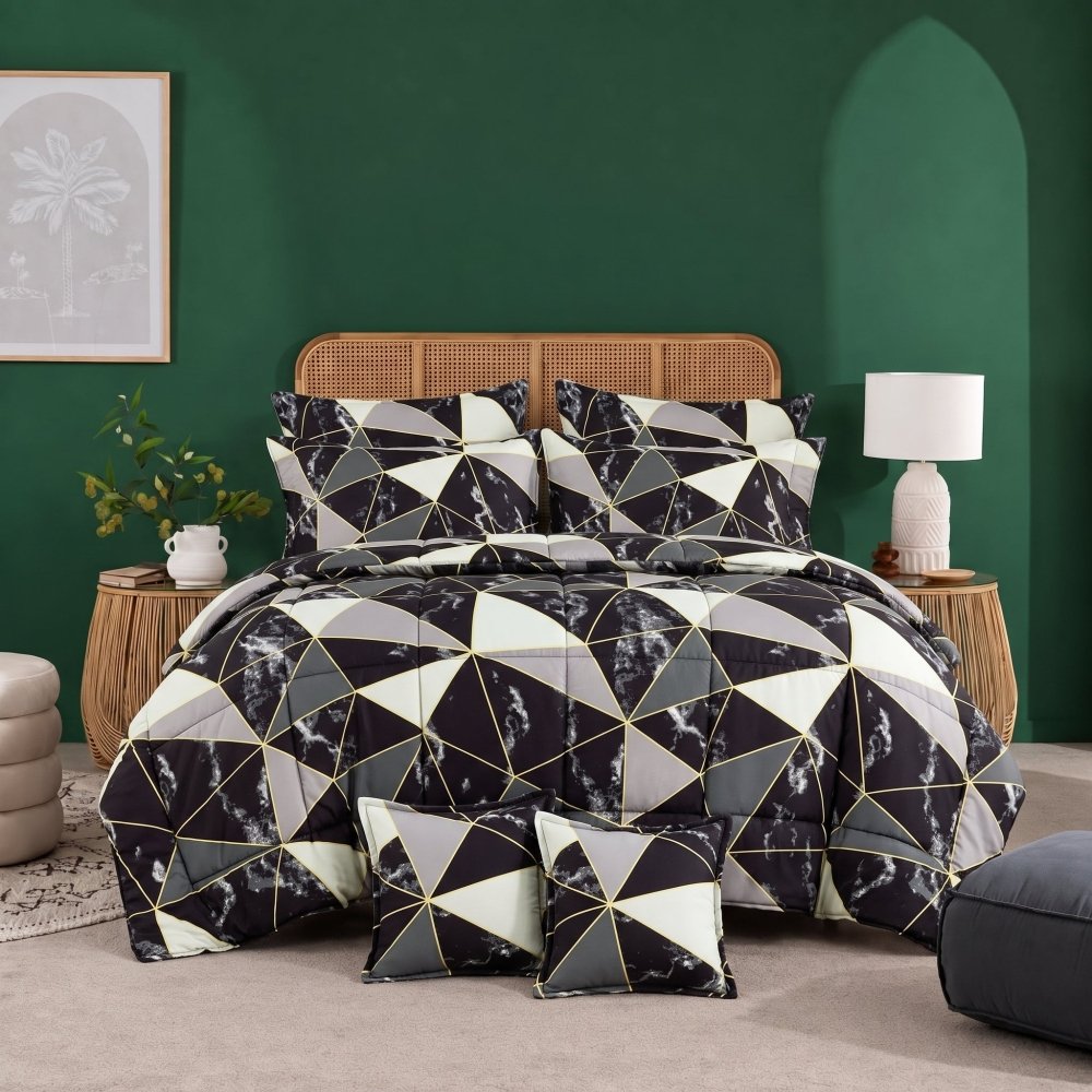 TRIANGULAR - 8pcs Premium Comforter Set - Zaraish.com